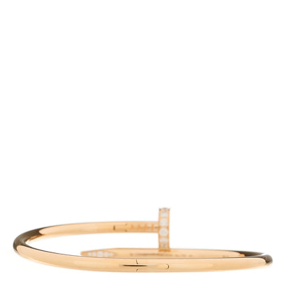 Cartier 18K Pink Gold Diamond Juste Un Clou Bracelet 17 2 of 5