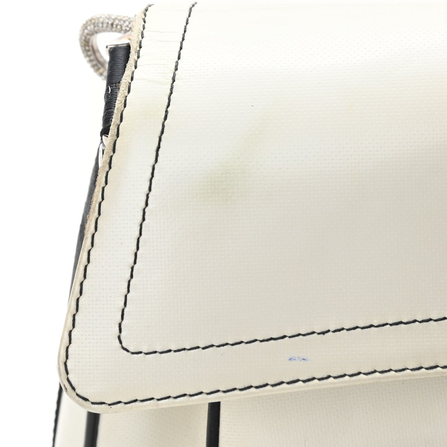 Coated Canvas Crystal Hardcore Bag White