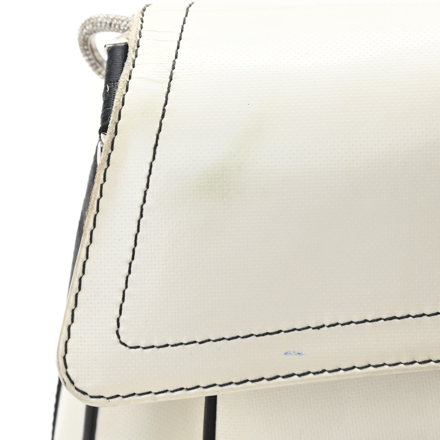 Christian Dior Coated Canvas Crystal Hardcore Bag White 16 of 19