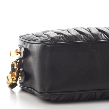Miu Miu Nappa Matelasse Double Zip Pochette Clutch Black 5 of 9