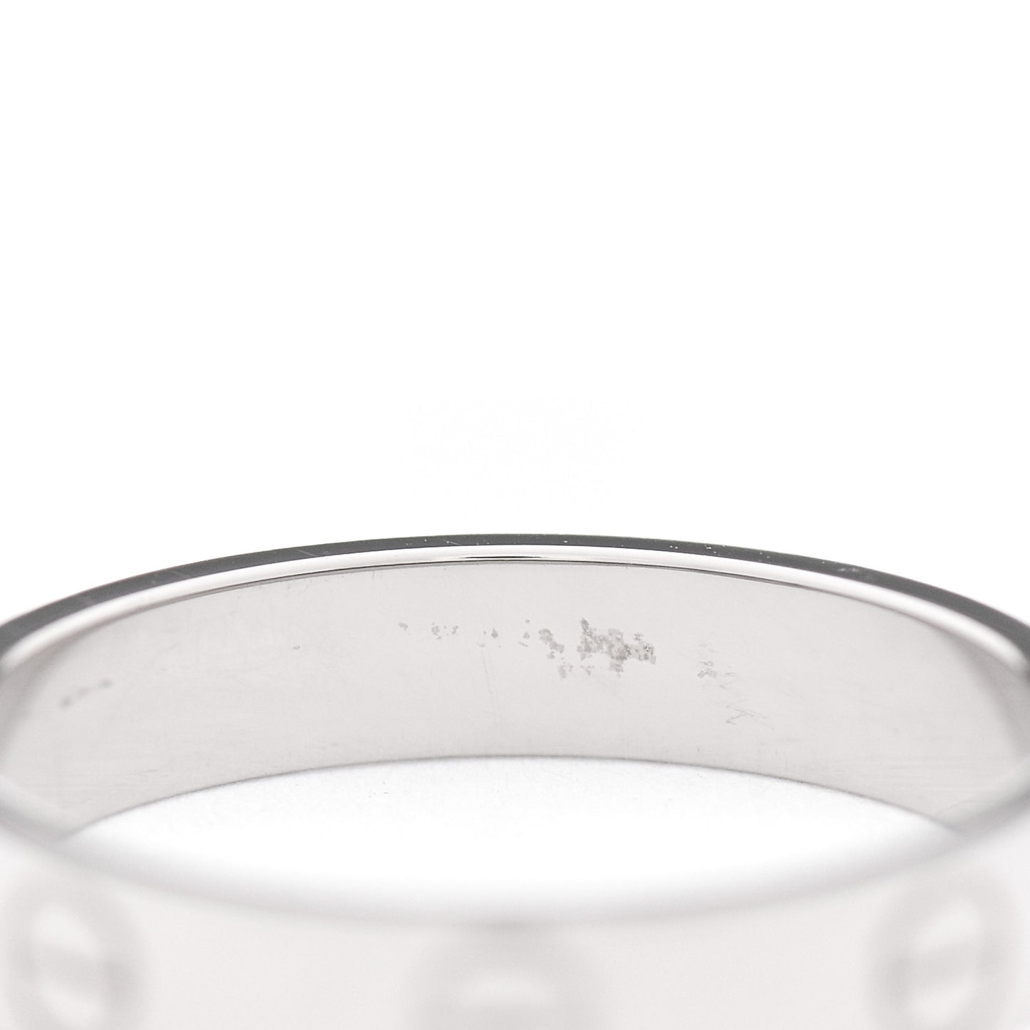 18K White Gold 3.5mm LOVE Wedding Band Ring 53 6.5