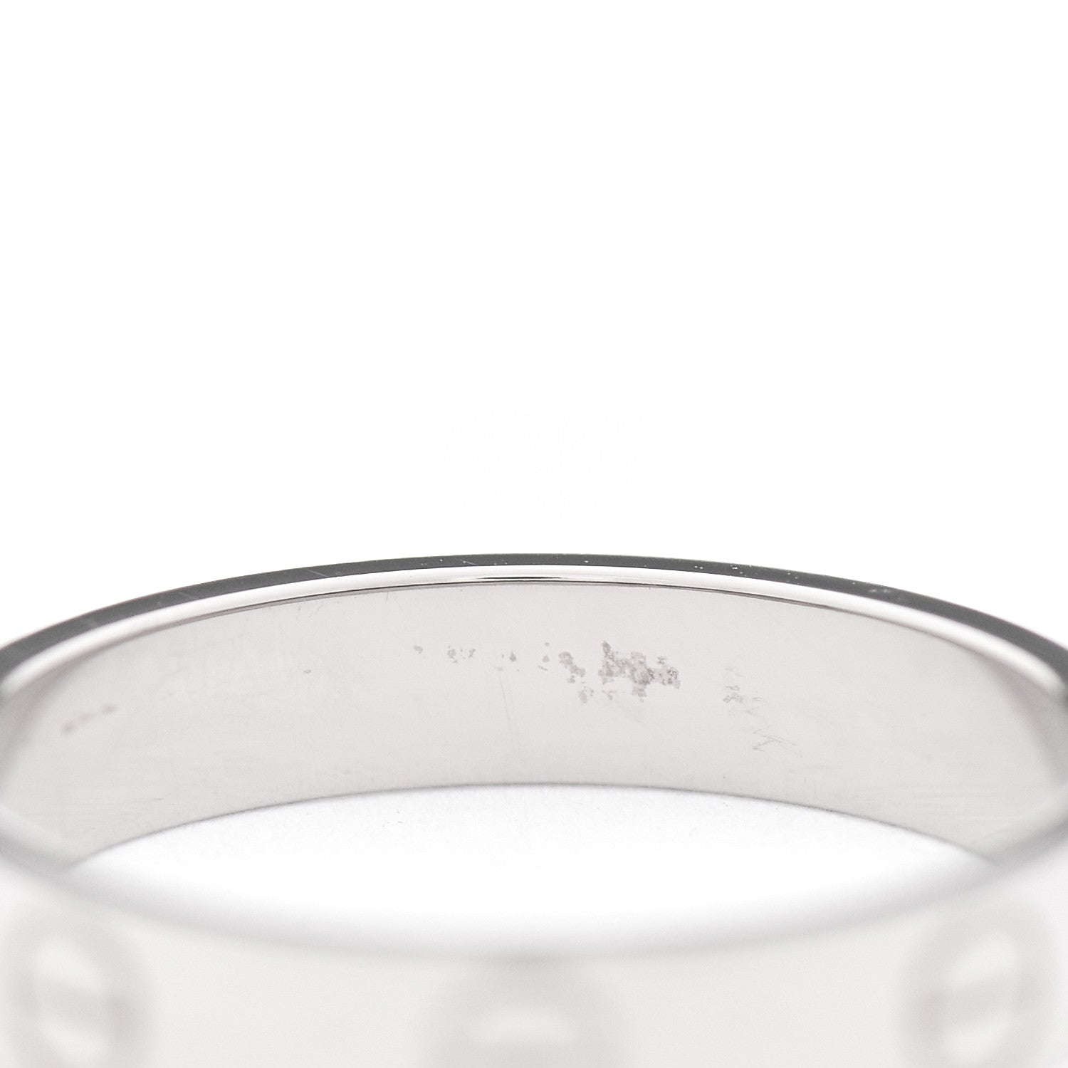 Cartier 18K White Gold 3.5mm LOVE Wedding Band Ring 53 6.5 4 of 5