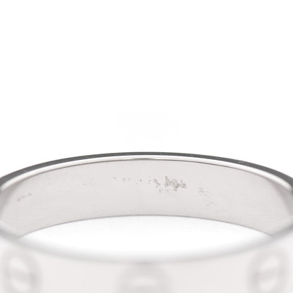 Cartier 18K White Gold 3.5mm LOVE Wedding Band Ring 53 6.5 4 of 5