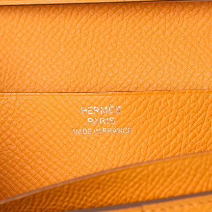 Hermes Epsom Bearn Gusset Wallet Jaune D'Or 6 of 10