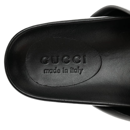 Gucci GG Supreme Monogram Granada Kid Mens Horsebit Lug Sole Mules 8 Grey Black 7 of 8