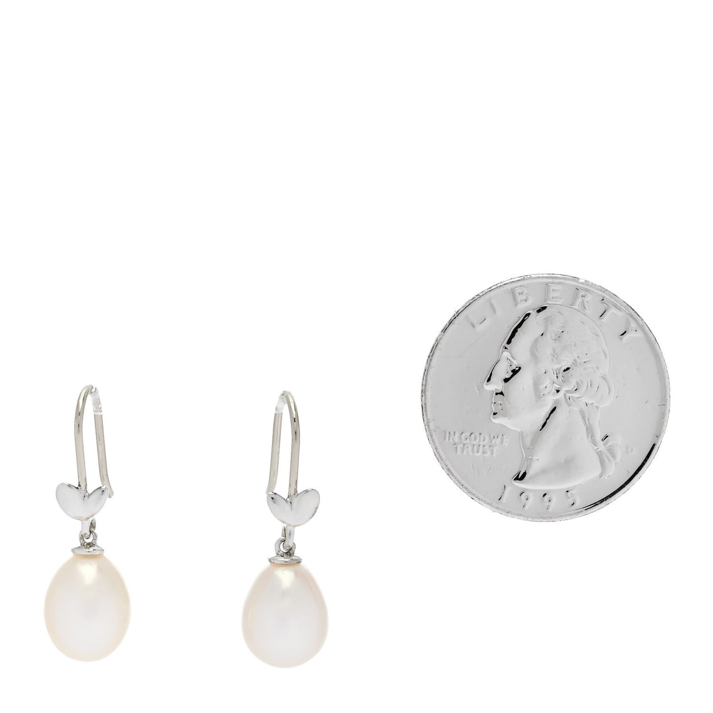 Sterling Silver Freshwater Cultured Pearl Paloma Picasso Olive Leaf Drop Earrings