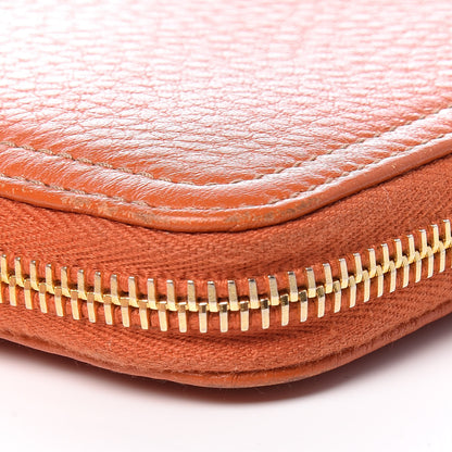 Prada Vitello Daino Zip Around Wallet Papaya 10 of 12