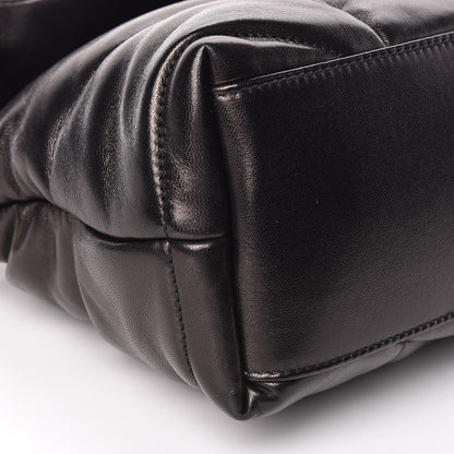 Saint Laurent Lambskin Quilted Small Loulou Puffer Monogram Chain Satchel Black 9 of 10