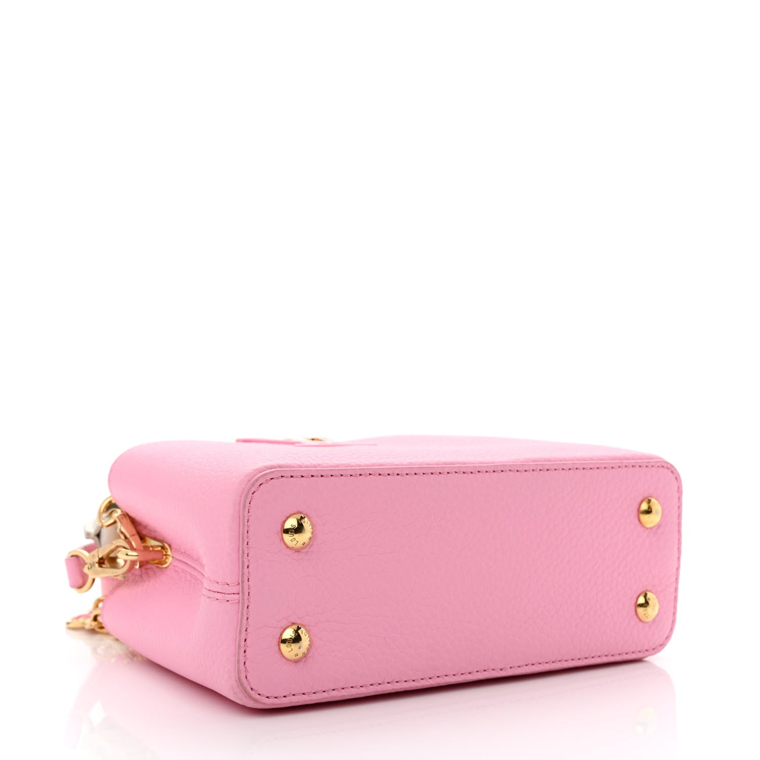 Louis Vuitton Taurillon Flower Chain Capucines Mini Candy Pink 5 of 11