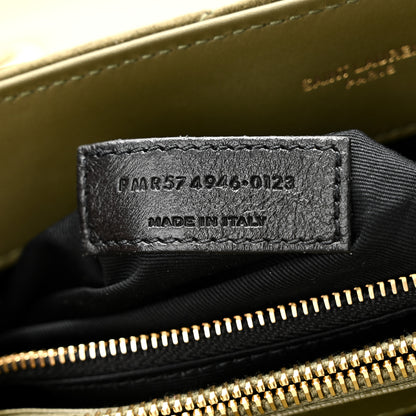 Saint Laurent Suede Y Quilted Monogram Medium Loulou Chain Satchel Loden Green 7 of 10