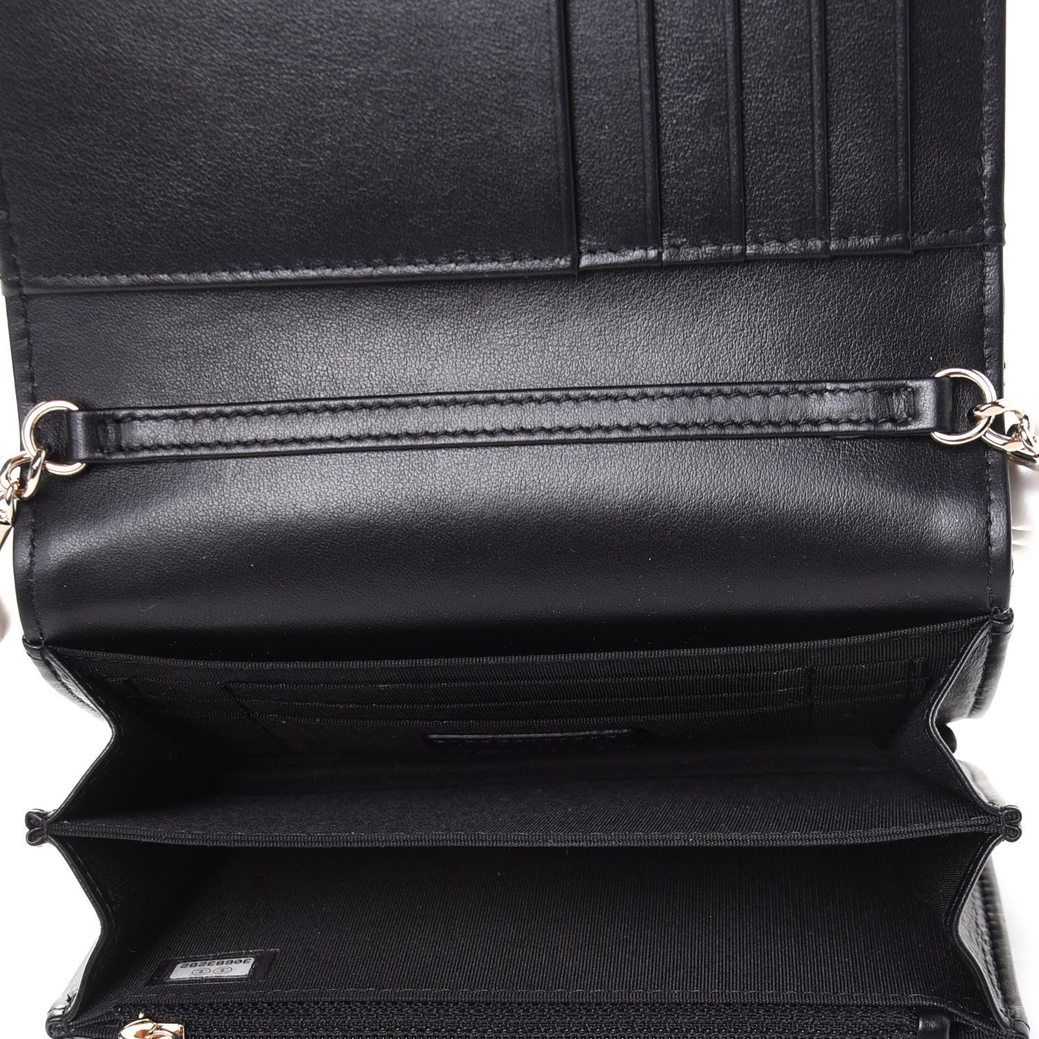 Chanel Calfskin Quilted Mini Maxi Pearls Wallet On Chain WOC Black 4 of 5