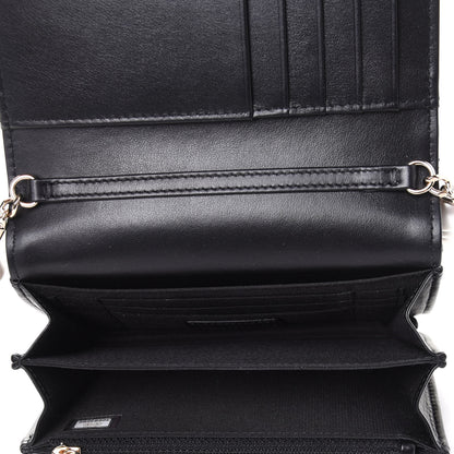 Chanel Calfskin Quilted Mini Maxi Pearls Wallet On Chain WOC Black 4 of 5
