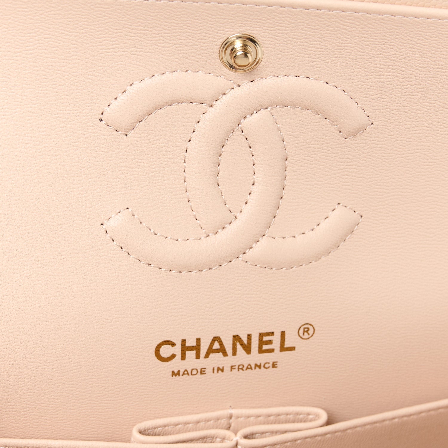 Chanel Caviar Chevron Quilted Small Double Flap Beige 6 of 11