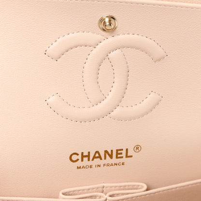 Chanel Caviar Chevron Quilted Small Double Flap Beige 6 of 11