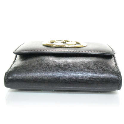Gucci Leather Compact Britt Wallet Black 4 of 8