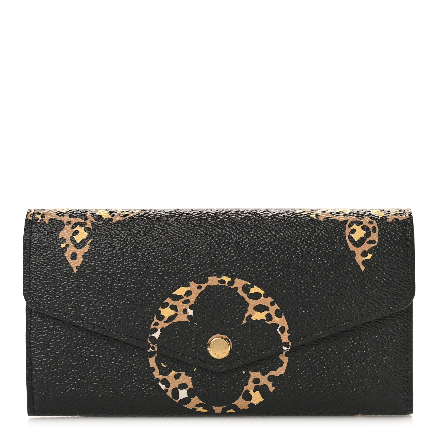 Louis Vuitton Monogram Giant Jungle Sarah Wallet Black 1 of 8
