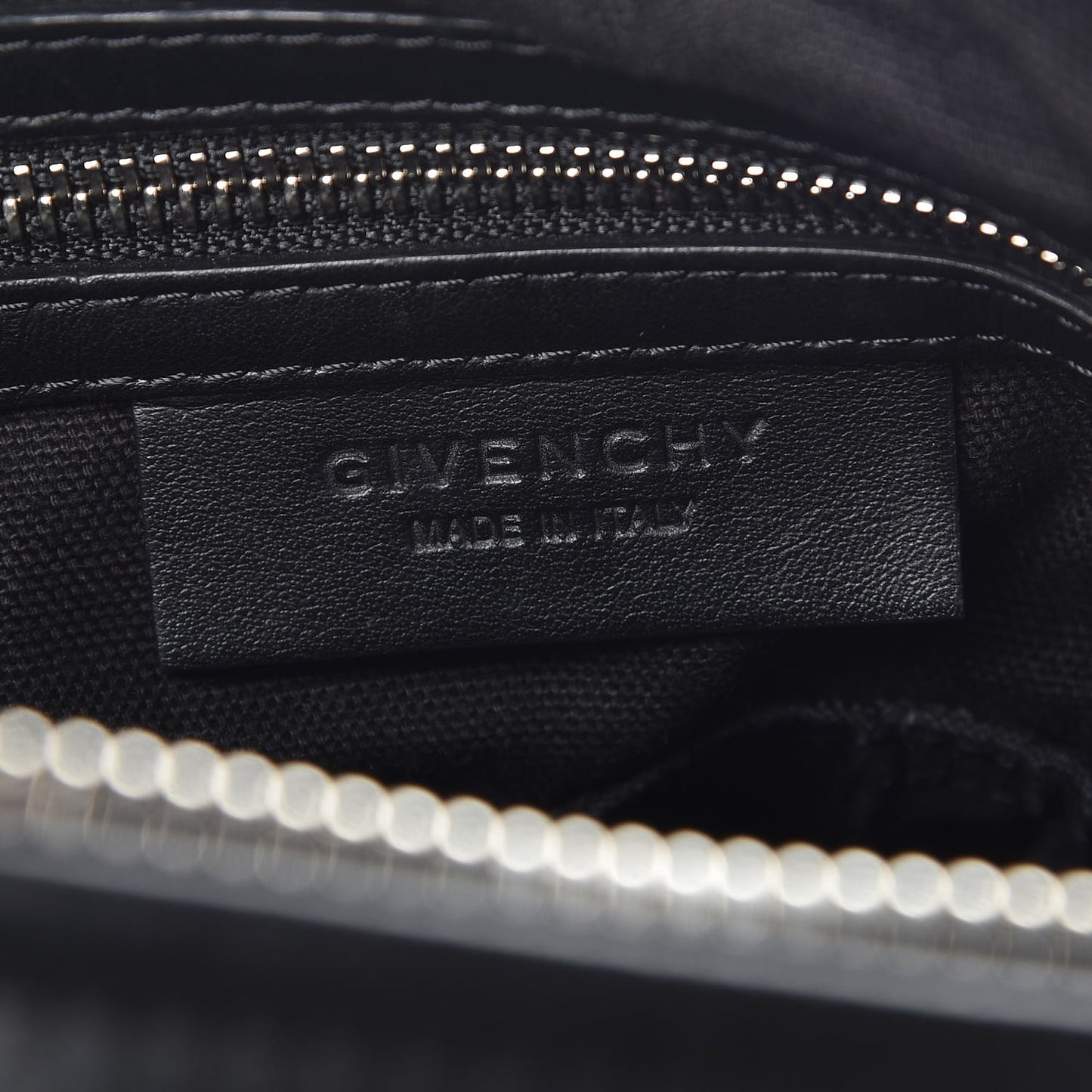 Calfskin Logo Embossed Medium Pandora Black