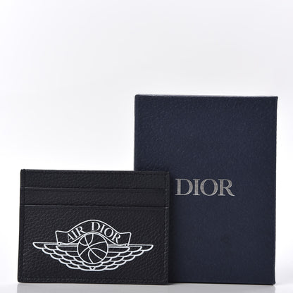 Christian Dior X AIR JORDAN Grained Calfskin Card Holder Bleu 9 of 9