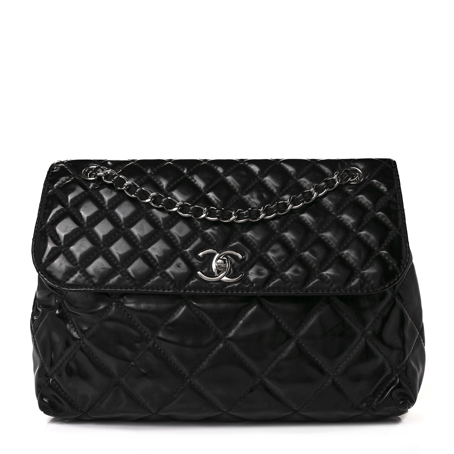 Chanel Vinyl Quilted In The Business Flap Bag Black 1 of 12