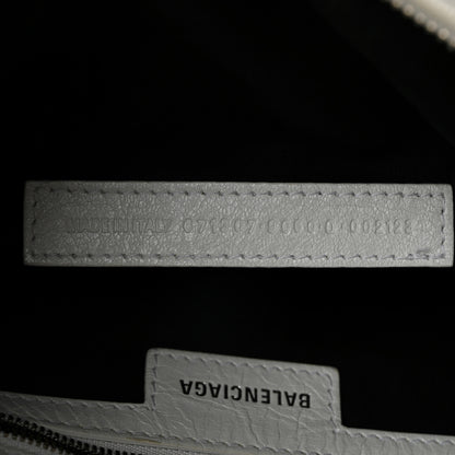 Balenciaga Agneau Arena Graffiti Small Le Cagole Shoulder Bag White Black 8 of 12