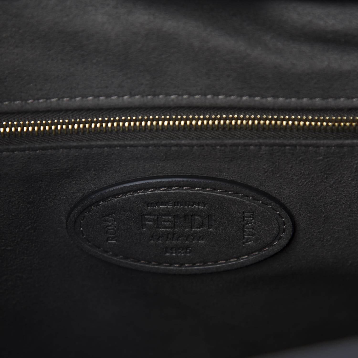 Fendi Cuoio Romano Selleria Medium FF Tote Black 9 of 10