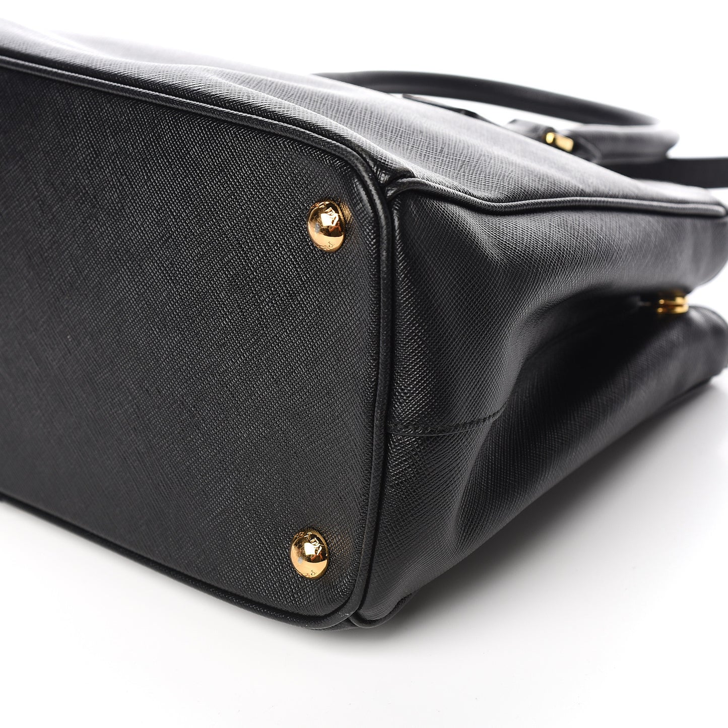 Saffiano Small Galleria Double Zip Tote Black