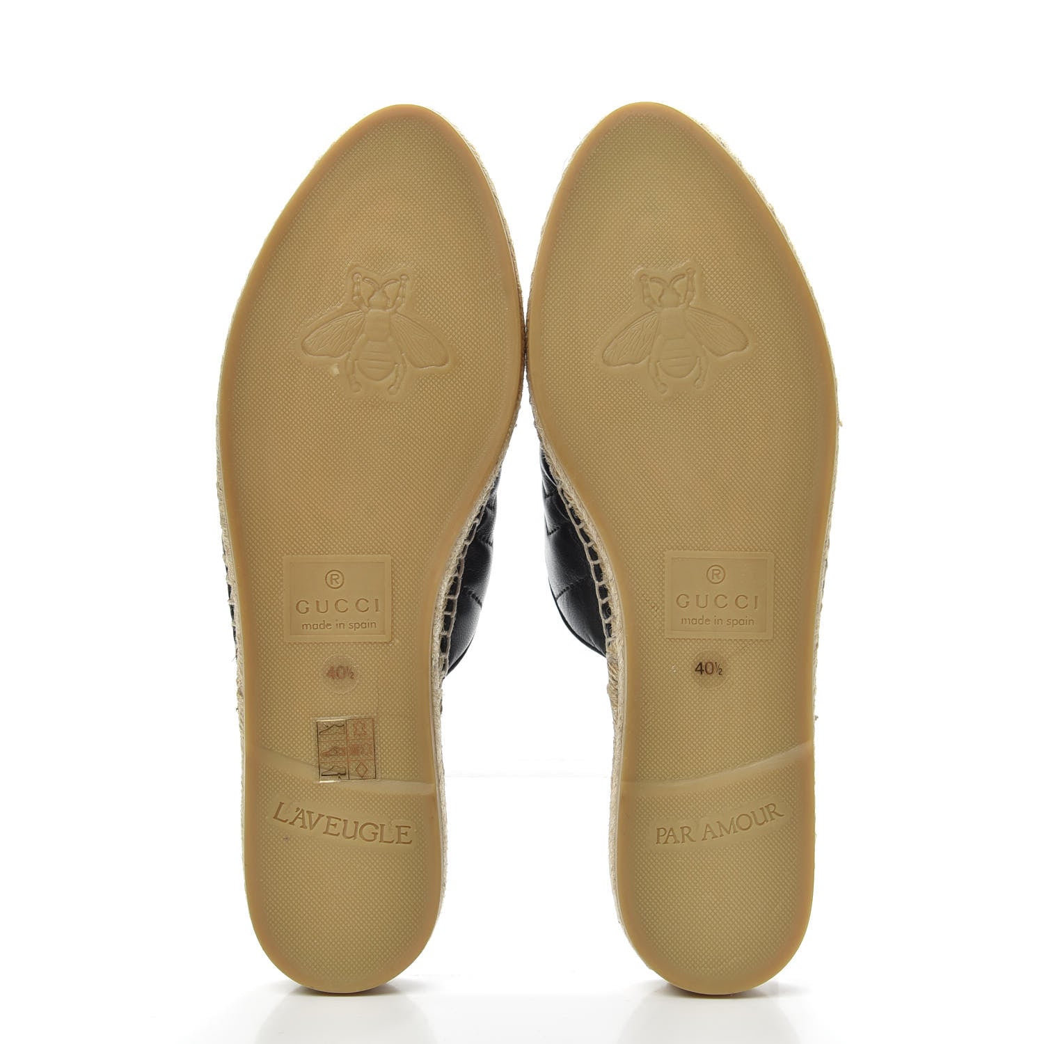 Gucci Nappa Matelasse GG Marmont Espadrille Slippers 40.5 Black 5 of 10