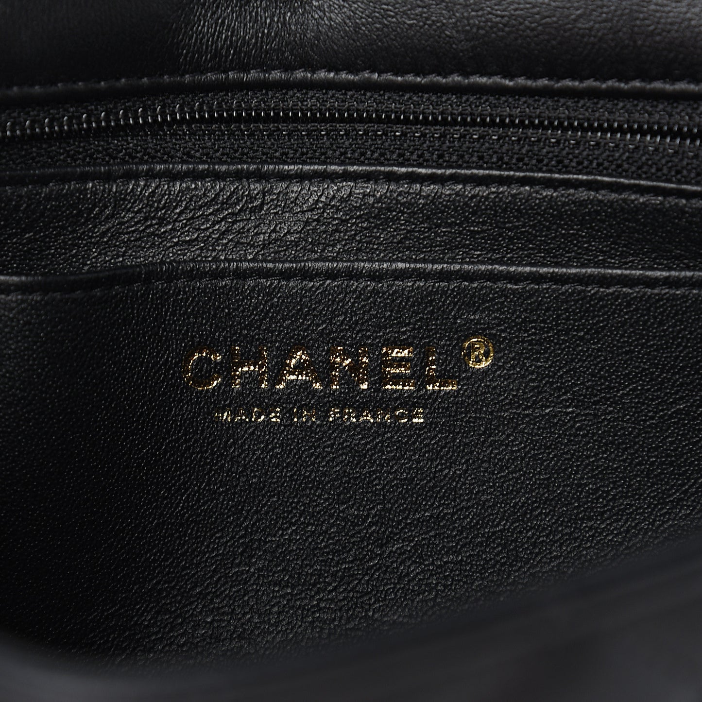 Lambskin Quilted Mini Rectangular Flap Black