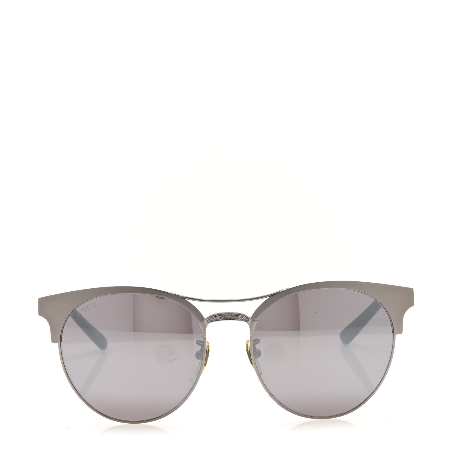 Gucci Round Metal GG0075SK Sunglasses Silver 2 of 6