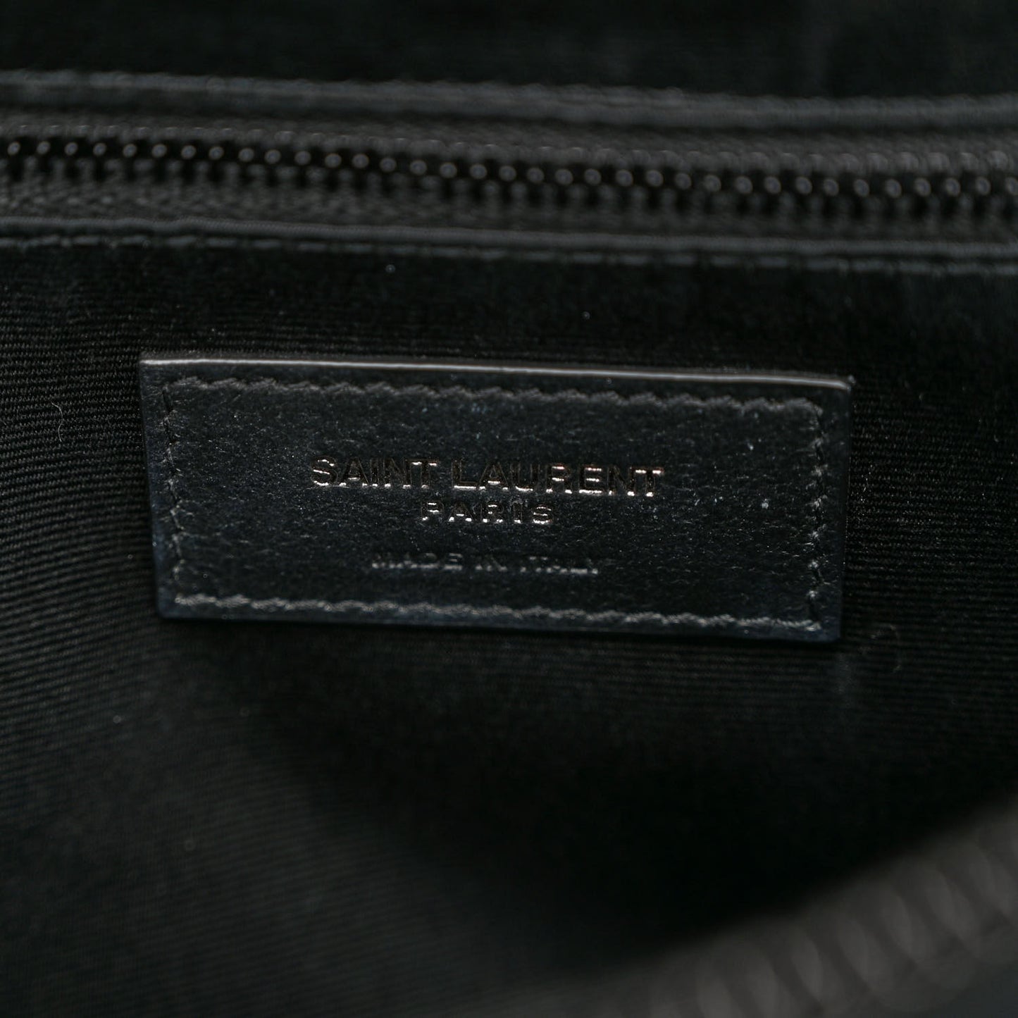 Calfskin Y Quilted Monogram Monochrome Medium Loulou Chain Satchel Black