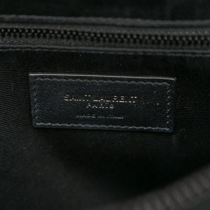 Saint Laurent Calfskin Y Quilted Monogram Monochrome Medium Loulou Chain Satchel Black 6 of 9