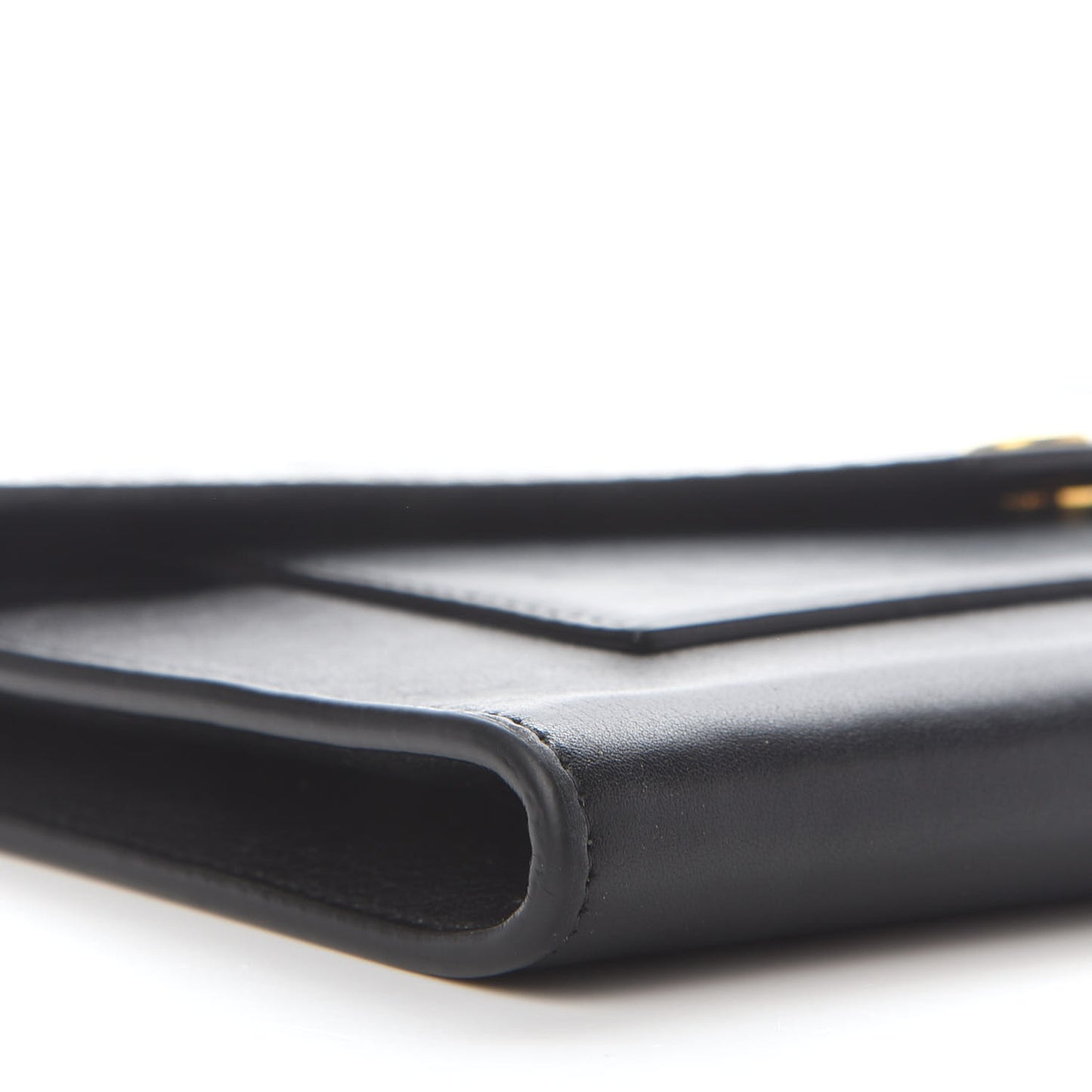 Calfskin Lizard Clutch On A Chain Black
