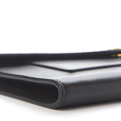 Celine Calfskin Lizard Clutch On A Chain Black 7 of 8