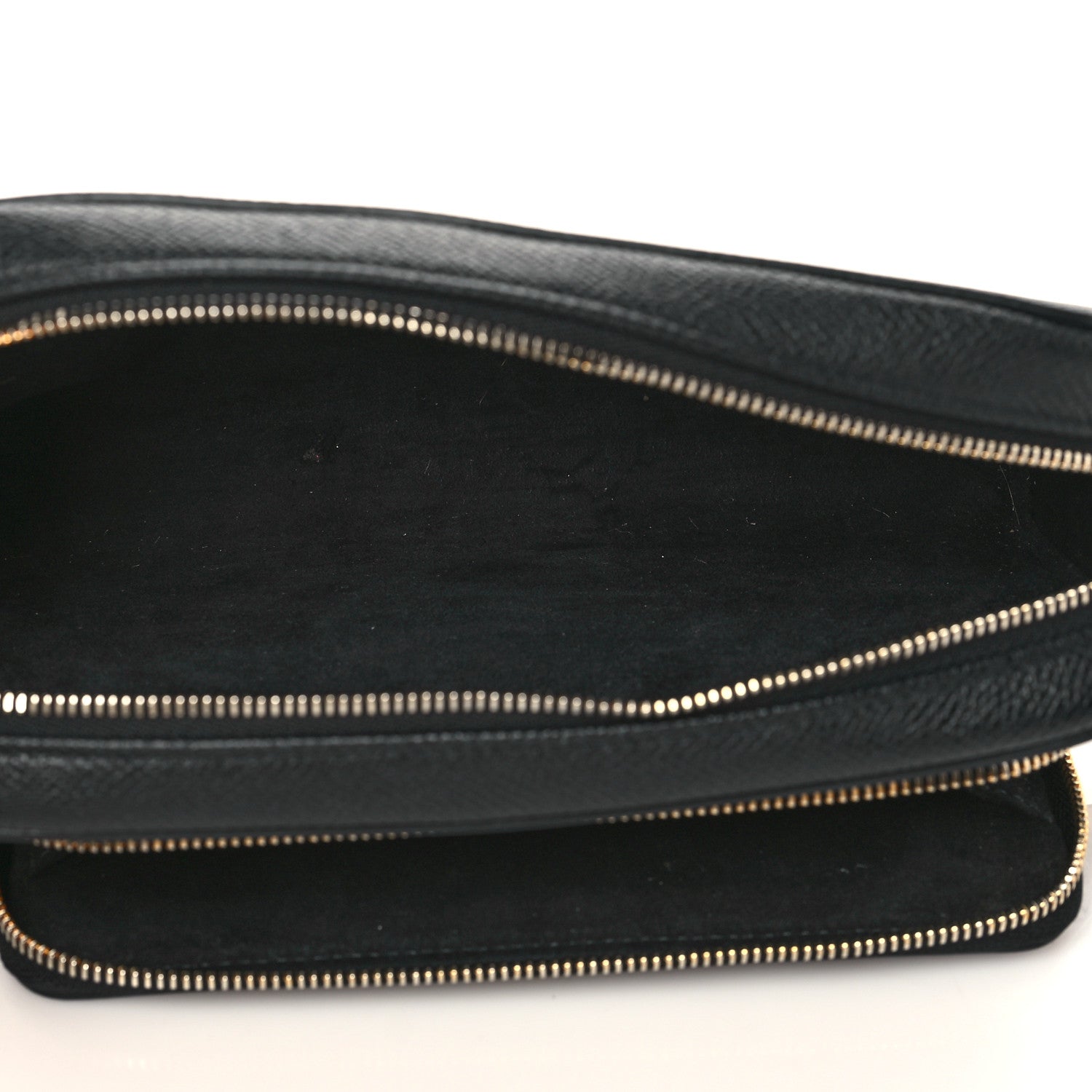 Christian Dior Grained Calfskin Caro Double Pouch Black 4 of 6