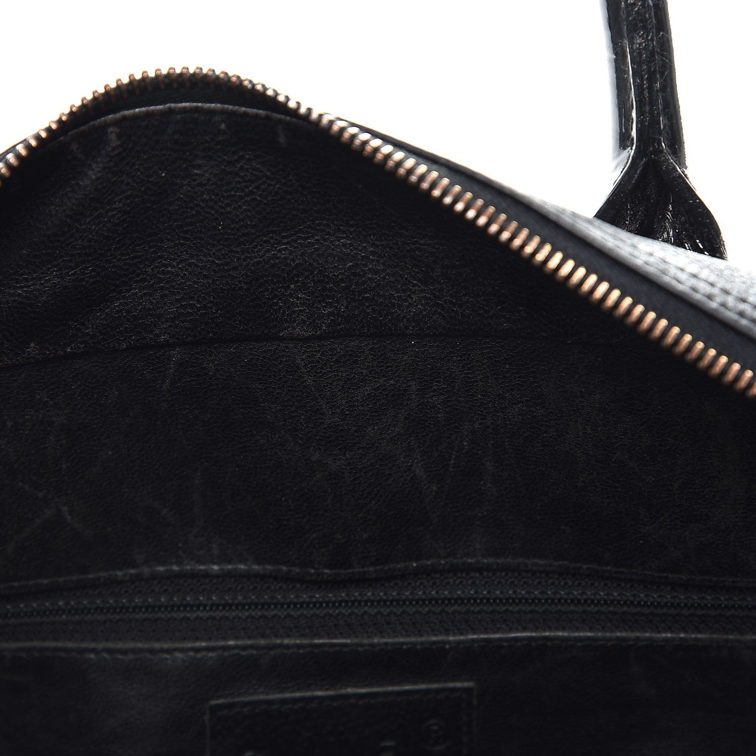 Chanel Caviar Patent Quilted Large Bowler Black 9 of 15