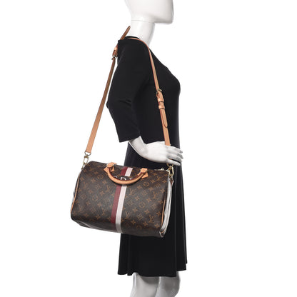 Louis Vuitton Monogram My LV Heritage Speedy Bandouliere 30 Bordeaux White 2 of 12