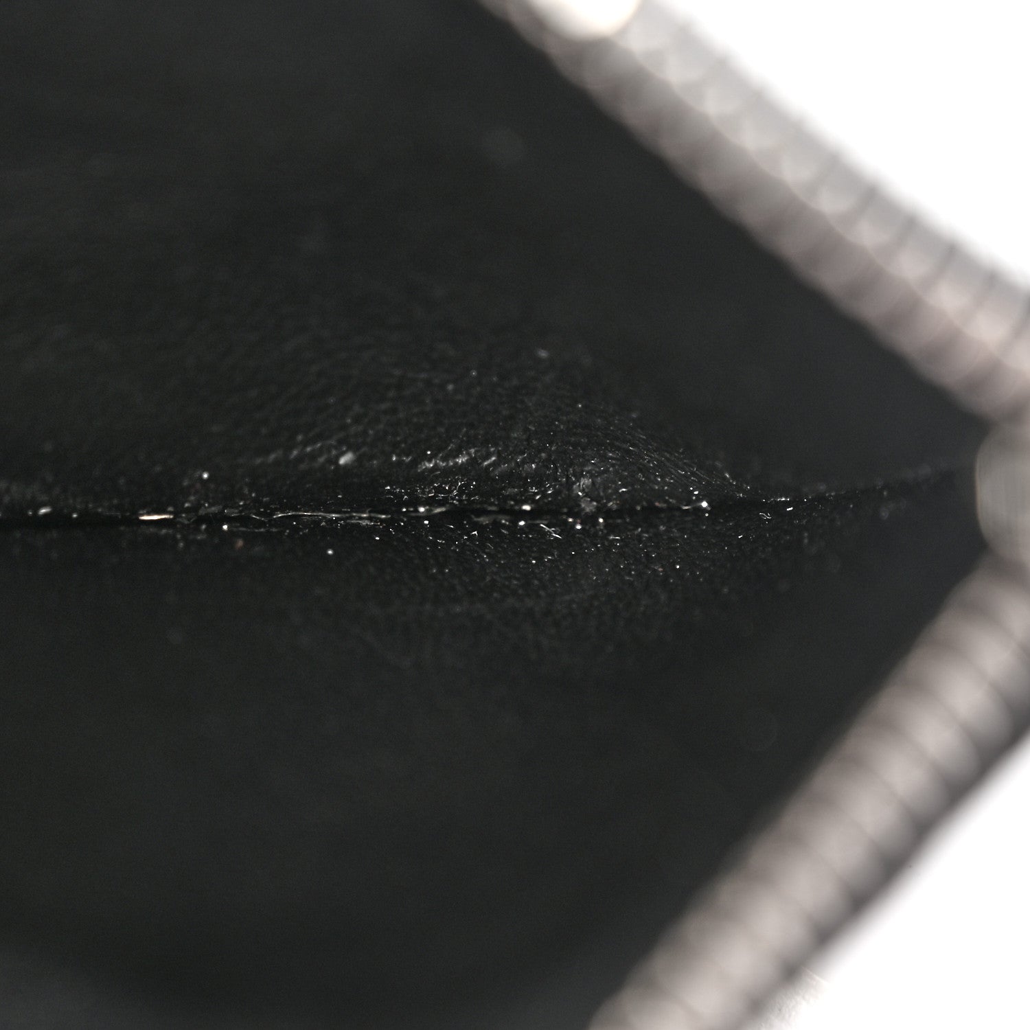 Saint Laurent Grained Calfskin 5 Fragments Zip Pouch Card Holder Black 7 of 9