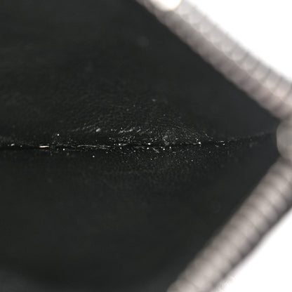 Saint Laurent Grained Calfskin 5 Fragments Zip Pouch Card Holder Black 7 of 9