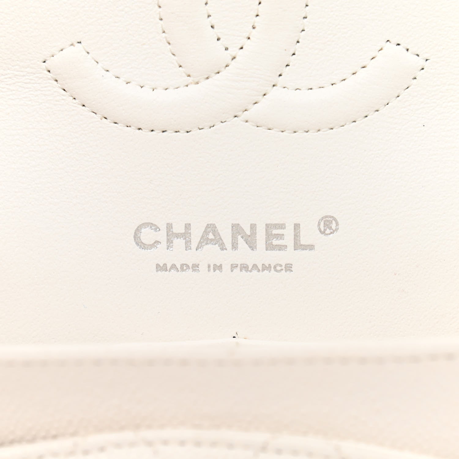 Chanel Caviar Quilted Medium Double Flap White 6 of 11