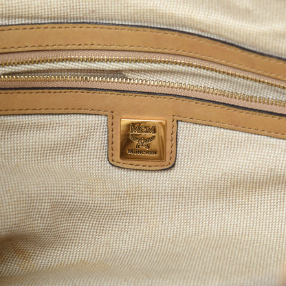 MCM Striped Visetos Shopping Tote Beige 6 of 19