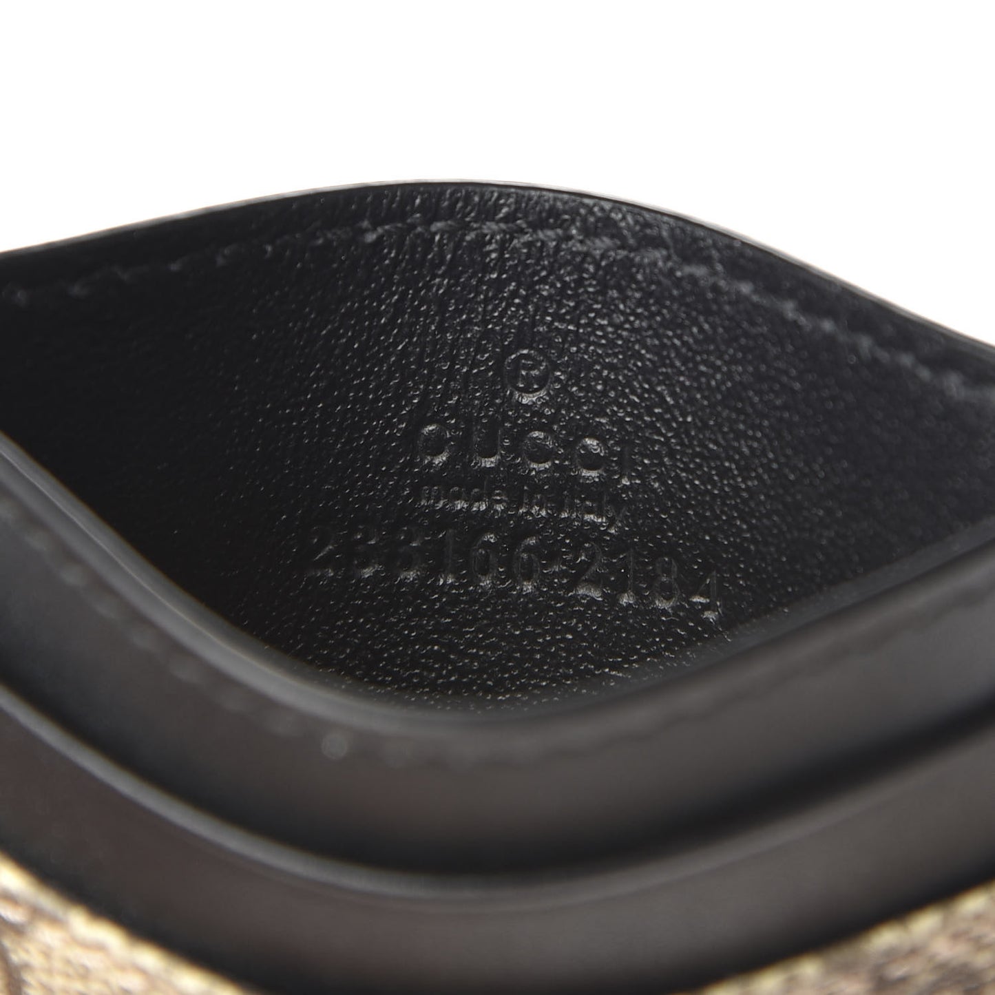 GG Supreme Monogram Bees Card Holder Black