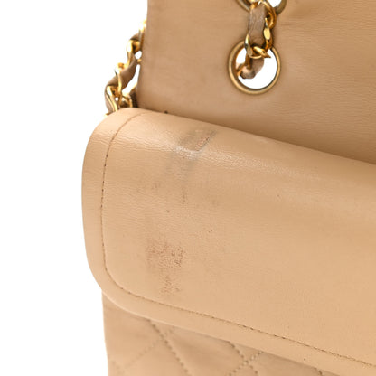 Chanel Lambskin Quilted Medium Double Flap Beige 13 of 17