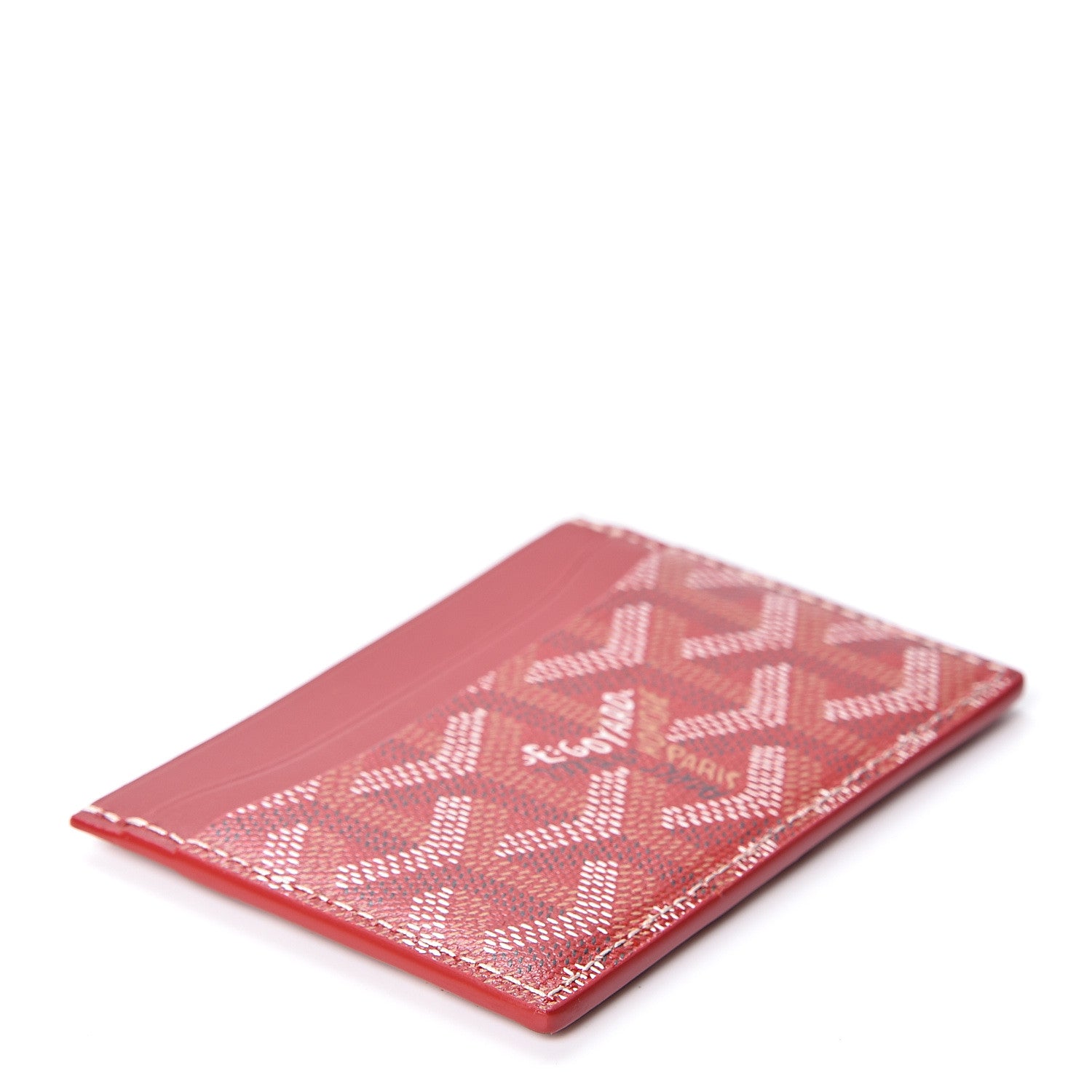 Goyard Goyardine Saint Sulpice Card Holder Red 3 of 8