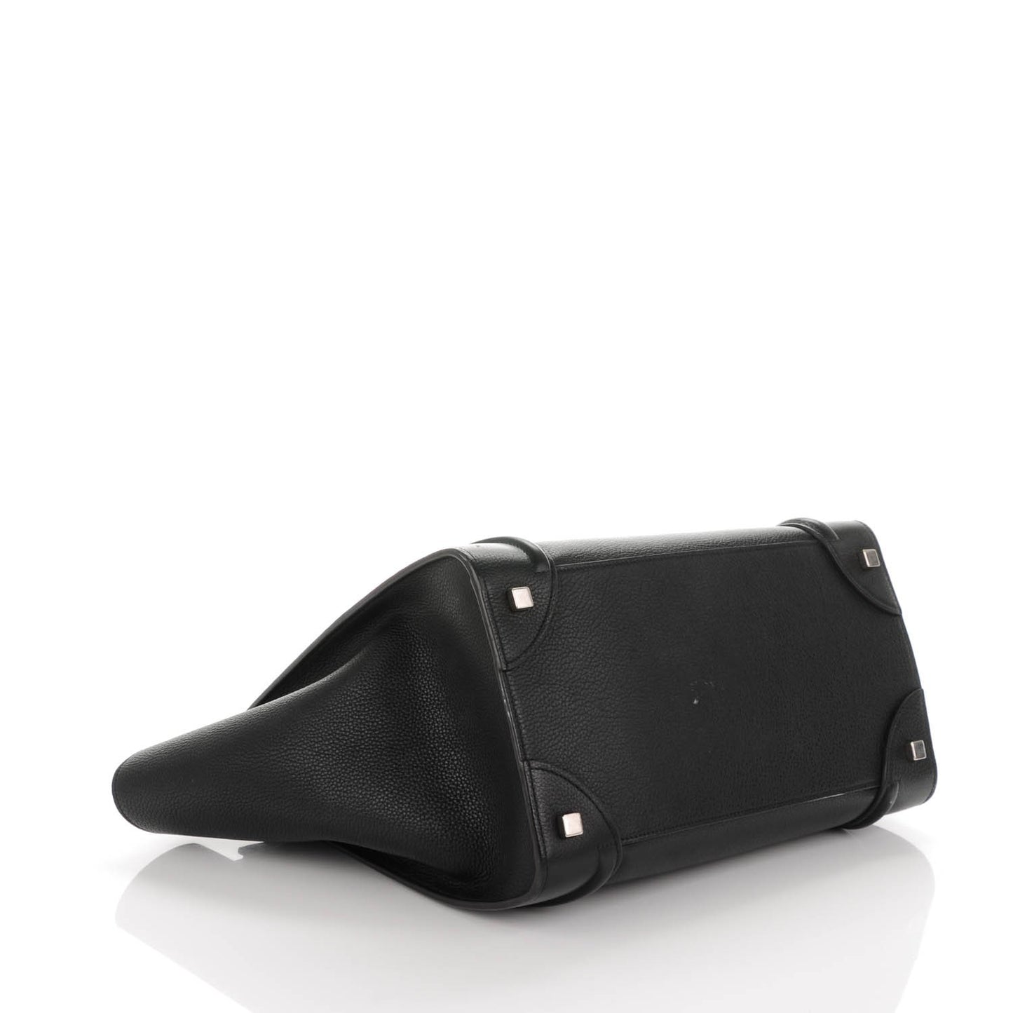 Drummed Calfskin Mini Luggage Black