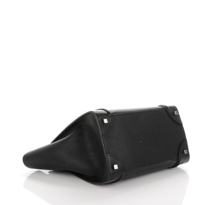 Celine Drummed Calfskin Mini Luggage Black 4 of 11