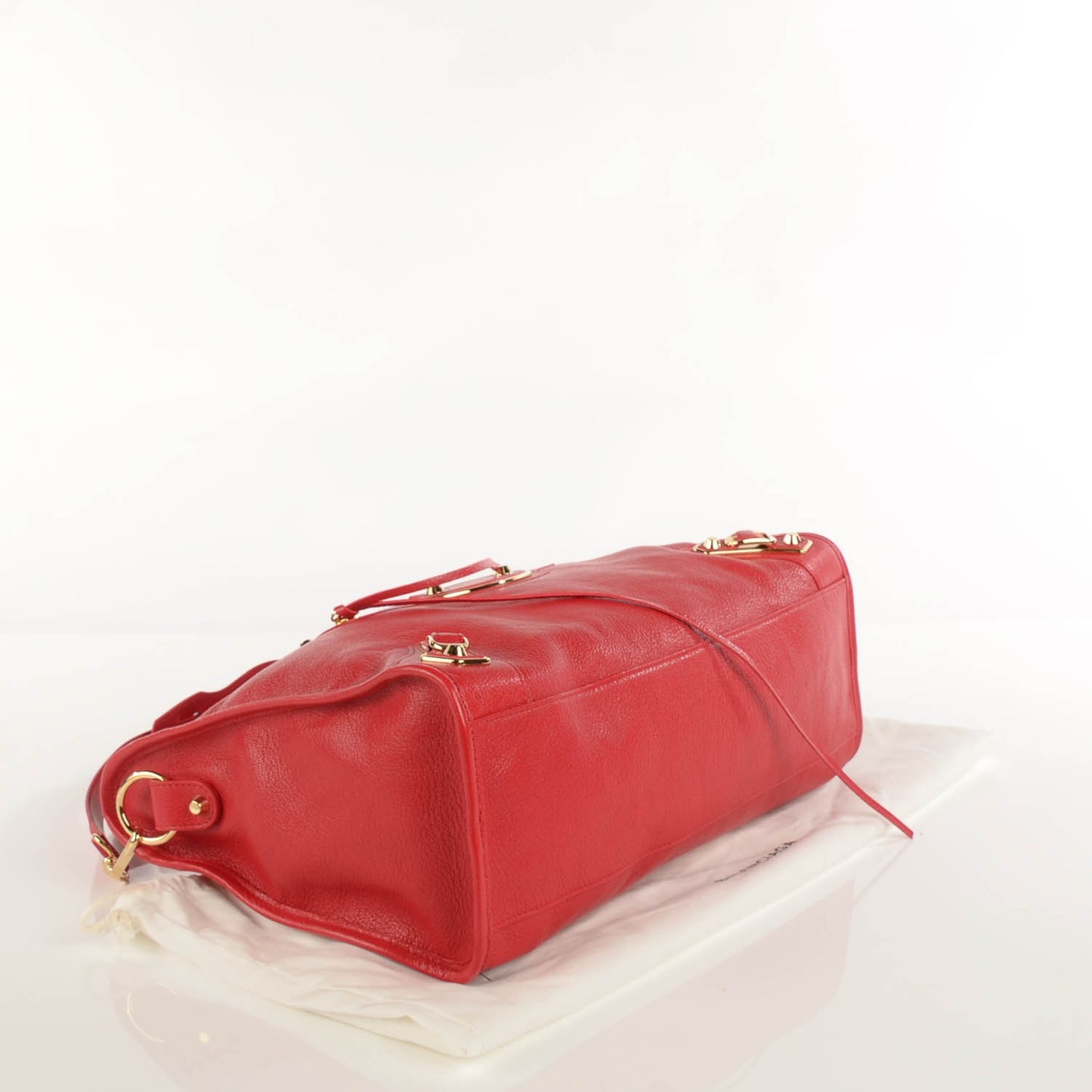 Chevre Gold Metallic Edge Hardware City Rouge Grenade