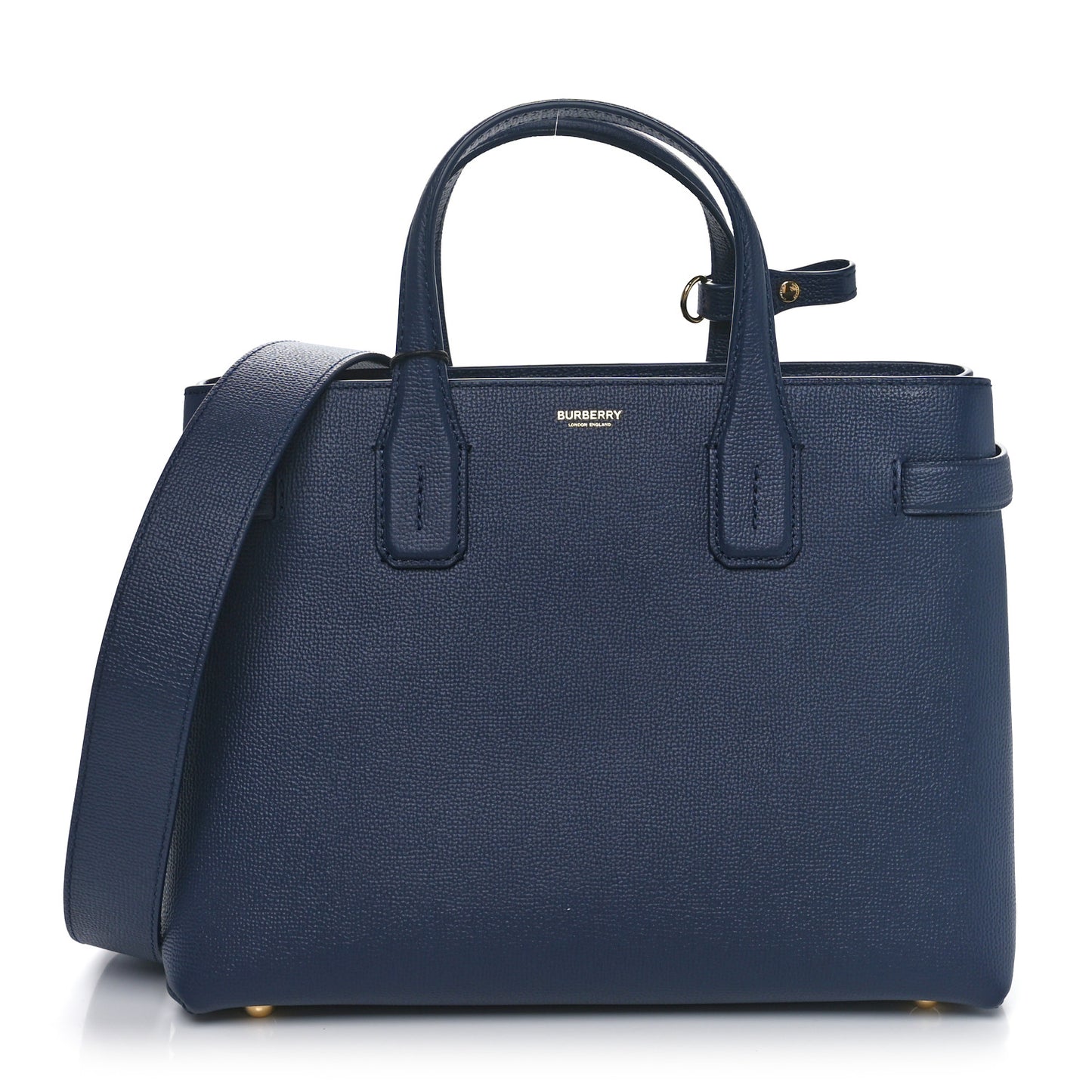 Derby Calfskin Vintage Check Medium Banner Tote Regency Blue