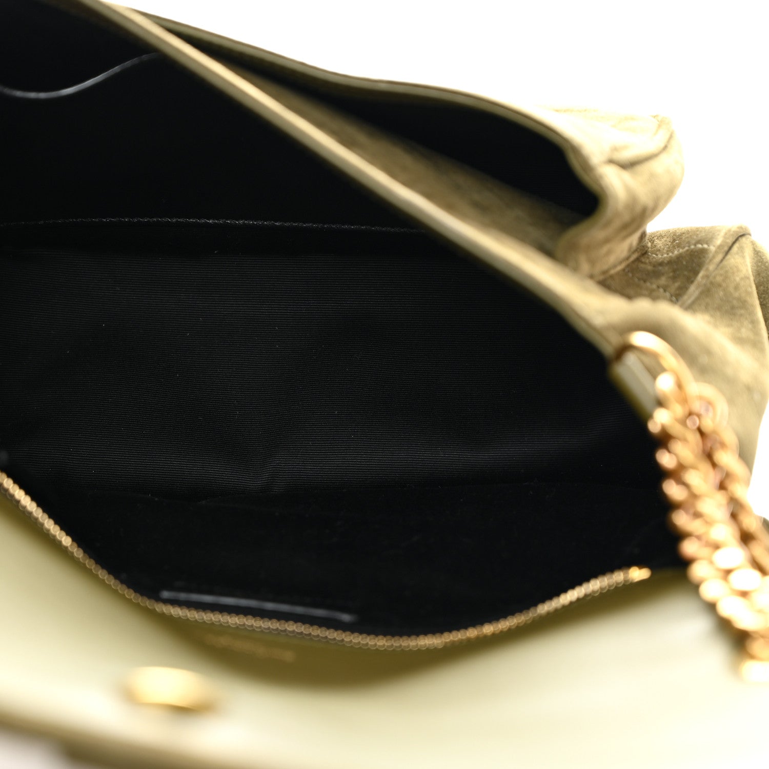 Saint Laurent Suede Monogram Medium Niki Chain Satchel Loden Green 4 of 10