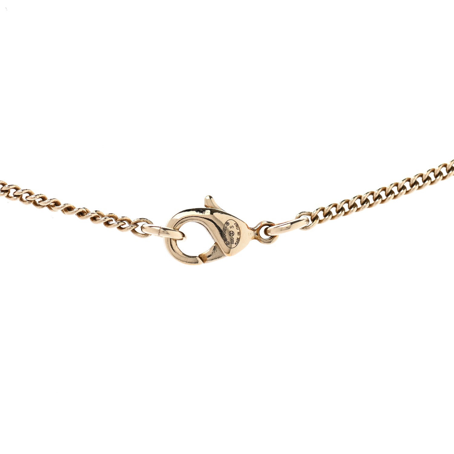Chanel Crystal CC Medallion Pendant Necklace Gold 5 of 6