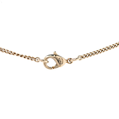 Chanel Crystal CC Medallion Pendant Necklace Gold 5 of 6